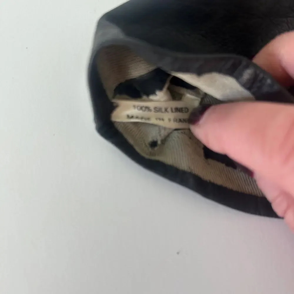 VTG Hudson's Black Silk Lined Long Gloves